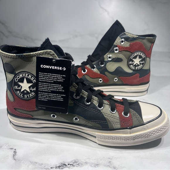 Converse Chuck 70 High Hybrid Camo Platform Sneakers - Picture 1 of 11